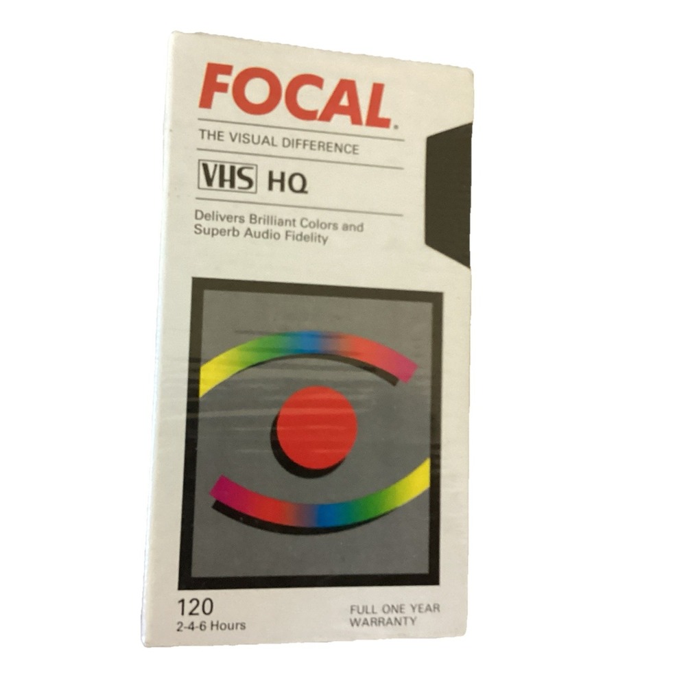 Focal "The Visual Difference" VHS HQ 120 2-4-6 Hours Blank VHS Tape - New Sealed